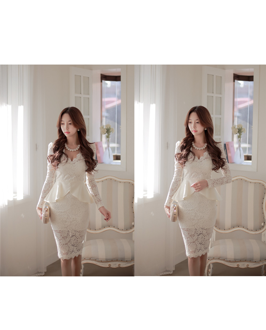 ชุดเดรสสั้นลูกไม้สวยๆ