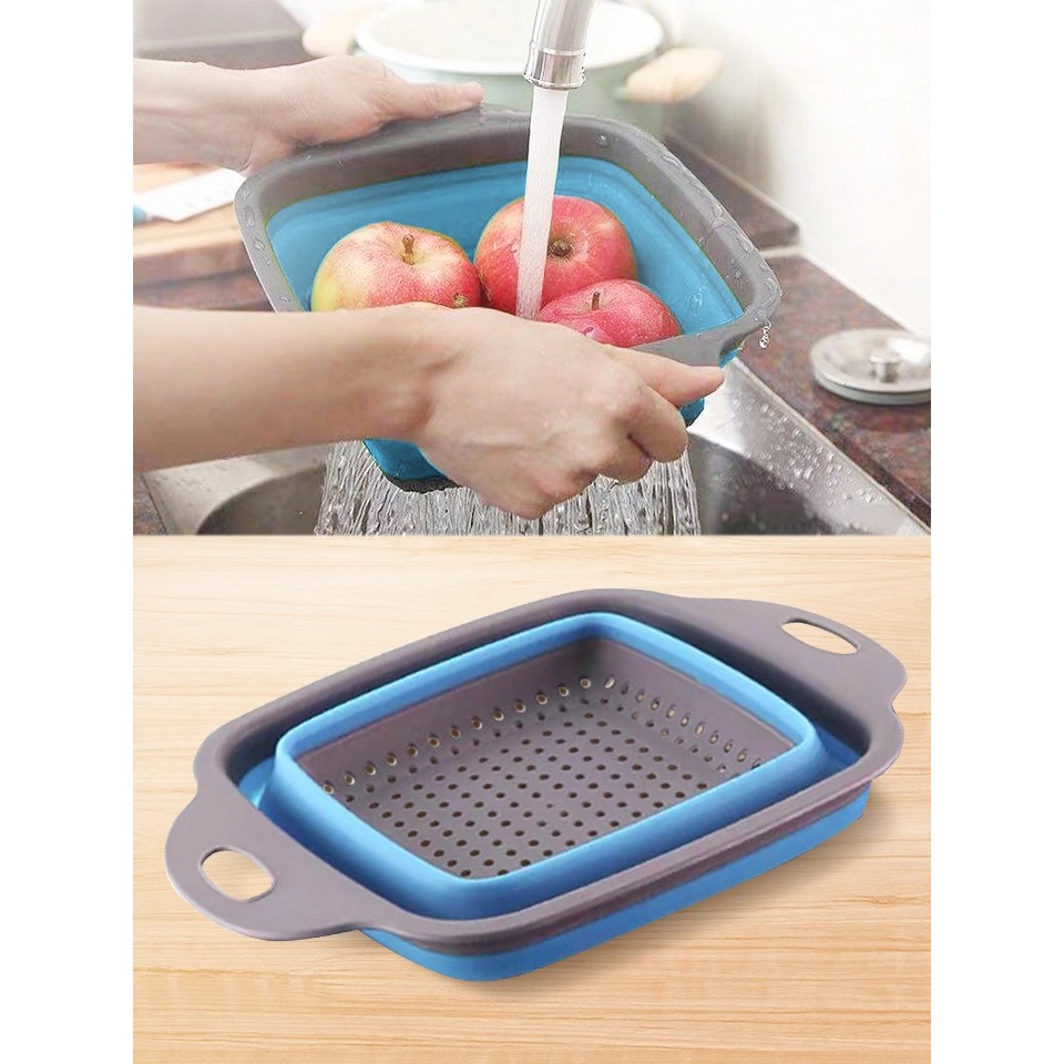 !!สินค้าขายดี!! กะละมังล้างผัก กะละมังพับได้ Drain Basket