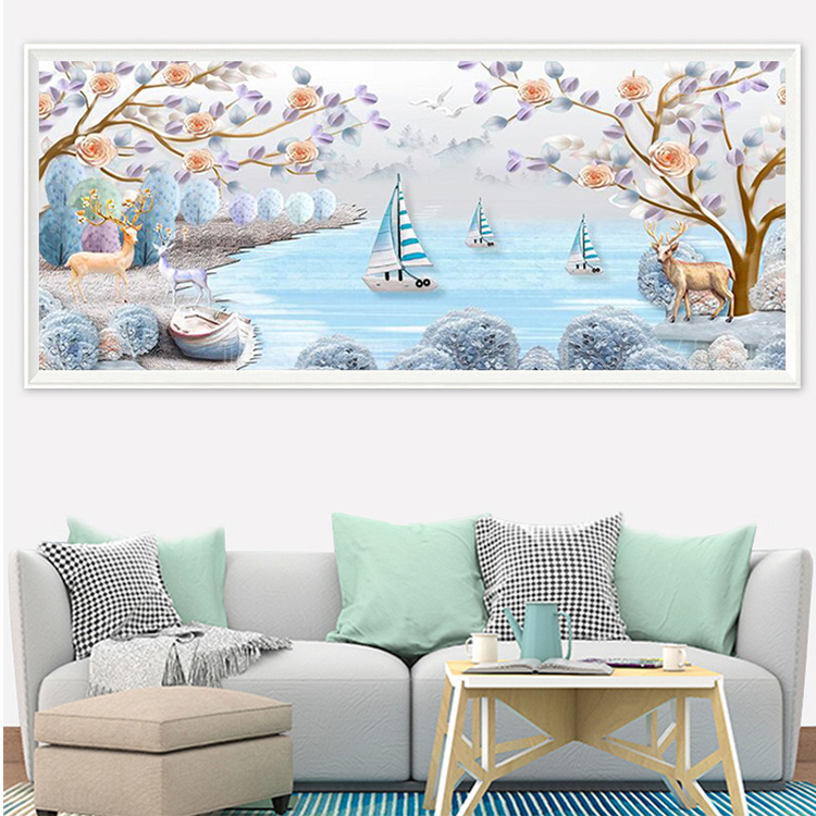 เจ้าแม่กวนอิม ครอสติสคริสตัล Diamond painting โมเสก ภาพติดเพชร งานฝีมือทำที่บ้าน DIY