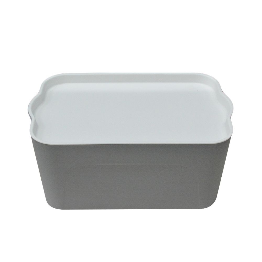 กล่องเก็บของ HL LARZE 70568 ไซส์M สีเทา ฝาขาว