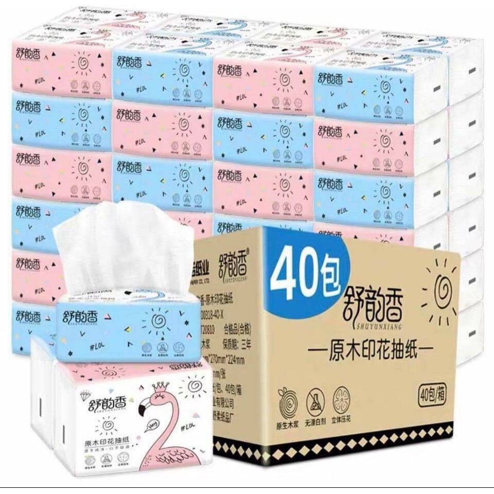 OMUDA_SHOP สินค้าใหม่! กระดาษทิชชู่ 1 ห่อ 210 แผ่นไร้ฝุ่น กระดาษเช็ดหน้า ไม่เป็นขุย ราคาถูก
