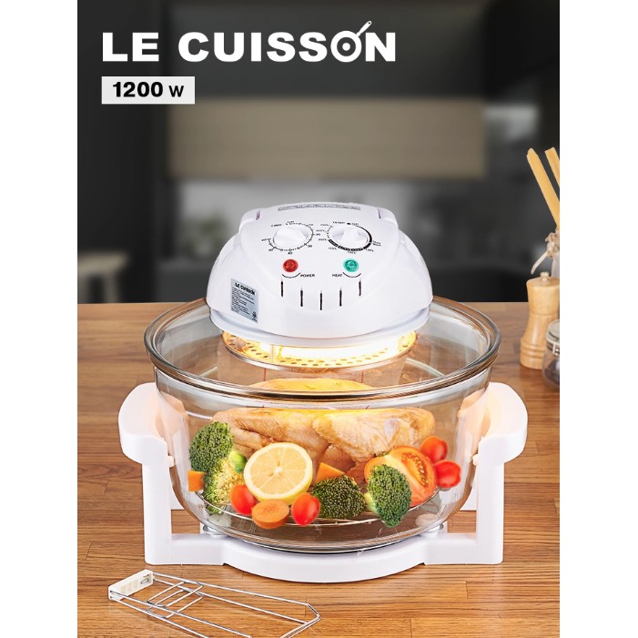 !!สินค้าขายดี!! LE CUISSON หม้ออบลมร้อนระบบฮาโลเจน 12 ลิตร Halogen Oven 12L