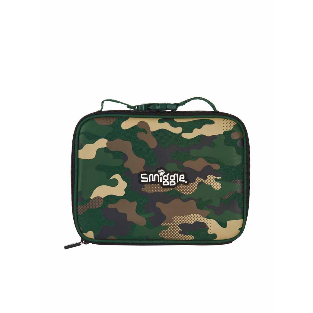 Smiggle กระเป๋าใส่กล่องข้าว คอลเลกชั่น Block ลายทหาร สีกากี