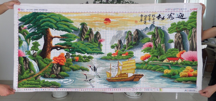 วิว ชุดปักครอสติช พิมพ์ลาย ครอสติสจีน งานฝีมือ DIY