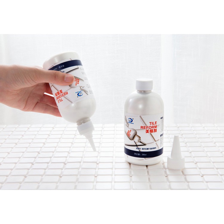 รุ่นใหม่ขวดนุ่ม🔥 ยาแนว ยาแนวกระเบื้อง กาวยาแนว กาวยาแนวกระเบื้อง ยาแนวห้องน้ำ Tile Reform 280 ml สีขาว