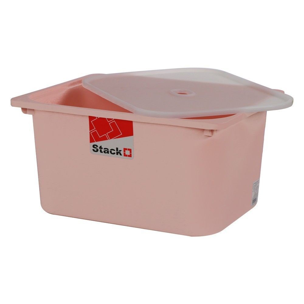 กล่องฝาปิด STACKO 2011B 43x33x22 ซม. สีชมพู