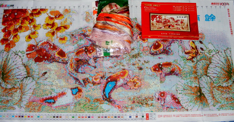 นาฬิกาดอกไม้ ชุดปักครอสติช พิมพ์ลาย ครอสติสจีน งานฝีมือ DIY