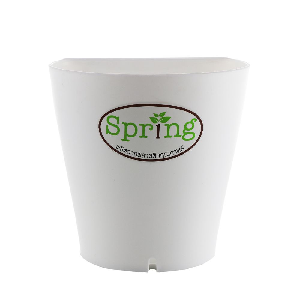 กระถางแขวนพลาสติก SPRING 13 ซม. สีขาว PLASTIC POLYETHYLENE HANG POT 13CM WHITE
