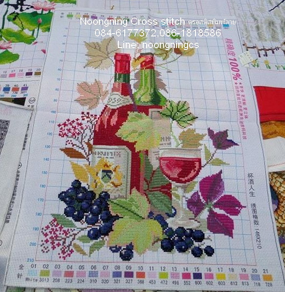 นาฬิกาดอกไม้ ชุดปักครอสติช พิมพ์ลาย ครอสติสจีน งานฝีมือ DIY