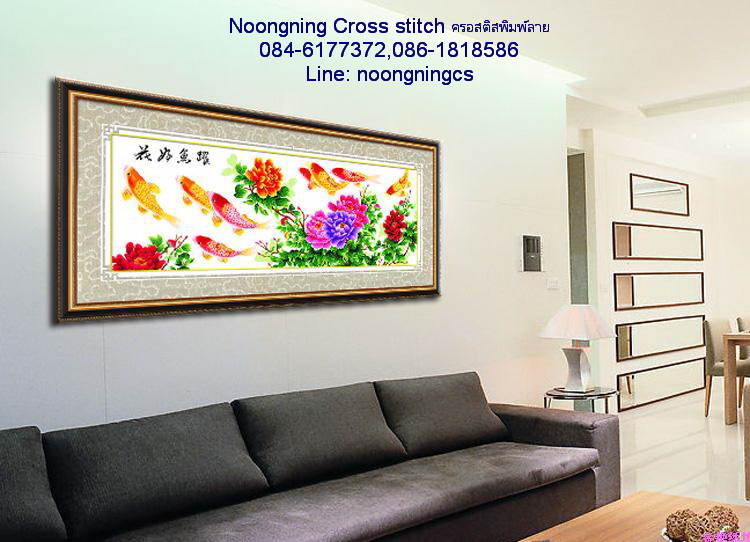 ดอกไม้ ชุชุดปักครอสติช พิมพ์ลาย ครอสติสจีน งานฝีมือ DIY