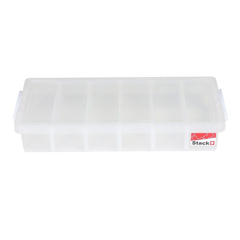 กล่องเก็บของ 55.5x25.6x10cm 58313 STACKO ใส