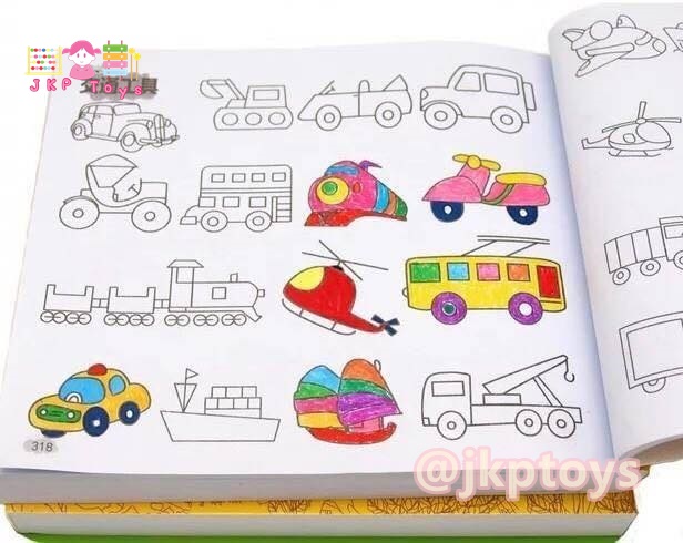 สมุดฝึกหัดวาดภาพระบายสี 8,000 รูป