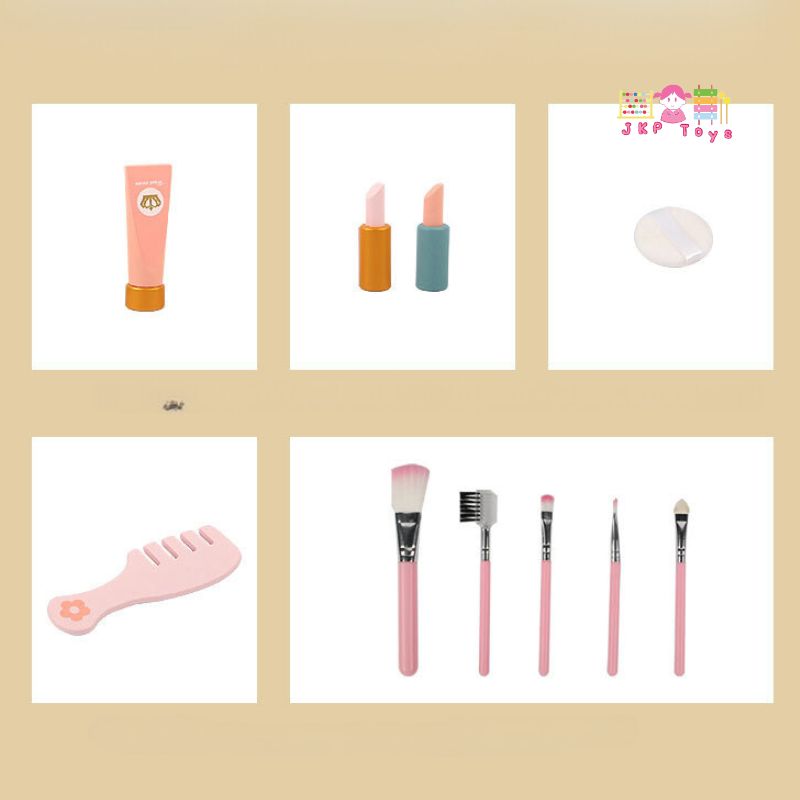 Todds & Kids Toys by JKP Toys โต๊ะเครื่องแป้งเด็ก พร้อมอุปกรณ์ครบเซ๊ต โต๊ะเครื่องแป้งไม้ สำหรับเด็ก Kids Dresser ของเล่นไม้บทบาทสมมติ ของเล่นเด็ก ของขวัญเด็ก