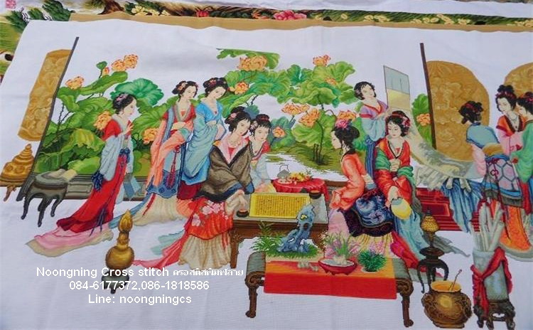 ตัวอักษรจีน ชุดปักครอสติช พิมพ์ลาย ครอสติสจีน งานฝีมือ DIY