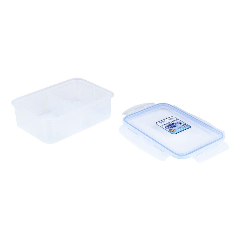 กล่องอาหารแบ่ง3ช่อง SUPER LOCK 1.45 ลิตร FOOD CONTAINER SQUARE SUPER LOCK 1.45L