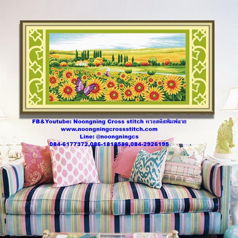ดอกลิลลี่ ชุดปักครอสติส พิมพ์ลาย ครอสติสจีน งานฝีมือทำที่บ้าน DIY
