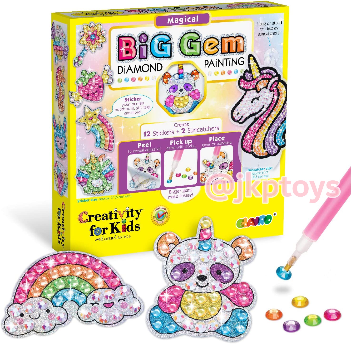 ของเล่นเสริมพัฒนาการ สติกเกอร์การ์ตูนคริสตัล DIY