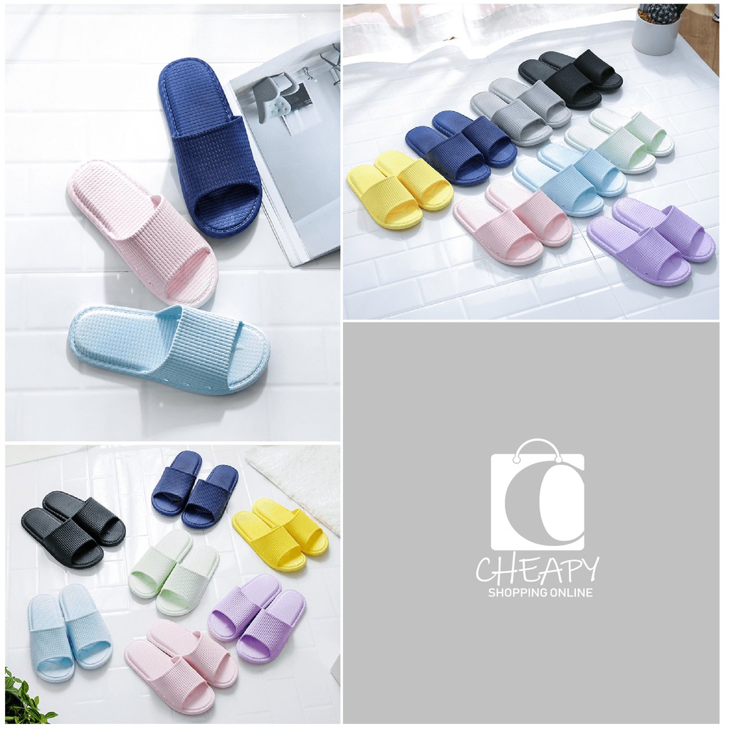 รองเท้าแตะ EVA กันลื่น ยางนิ่ม รองเท้าผู้หญิง เหมาะกับใส่ในบ้านและห้องน้ำ
