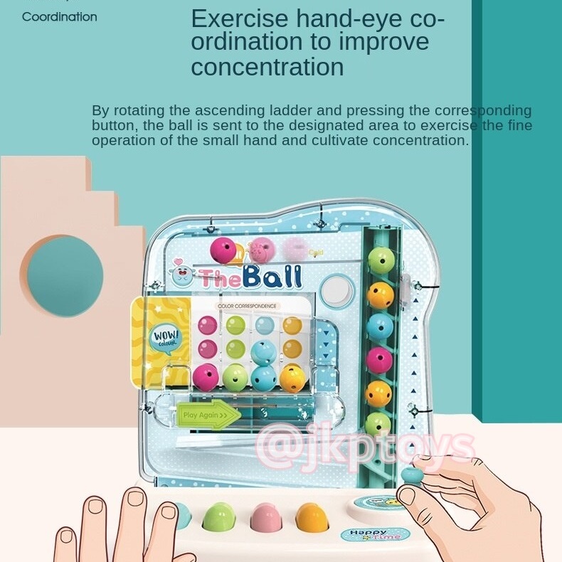 ของเล่นเสริมพัฒนาการ เกม Roll the Ball เรียงลูกเเก้วหลากสี