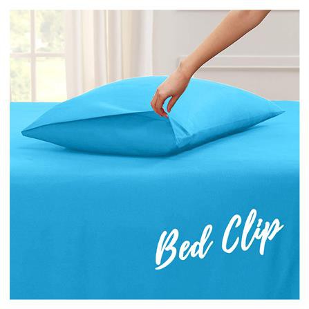 ปลอกหมอนหนุน BED CLIP STANDARD สีฟ้า แพ็ก 2 ชิ้น ผ้าละเอียดนุ่มลื่น คืนตัวได้ดี