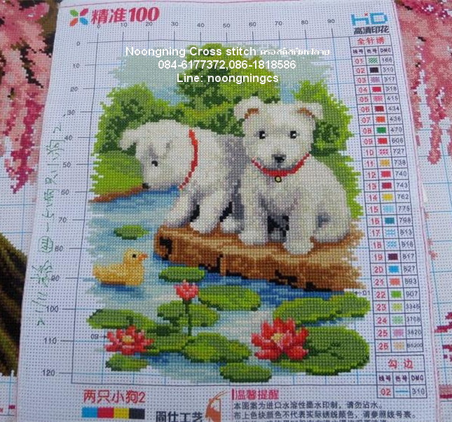 ตัวอักษรจีน ชุดปักครอสติช พิมพ์ลาย ครอสติสจีน งานฝีมือ DIY