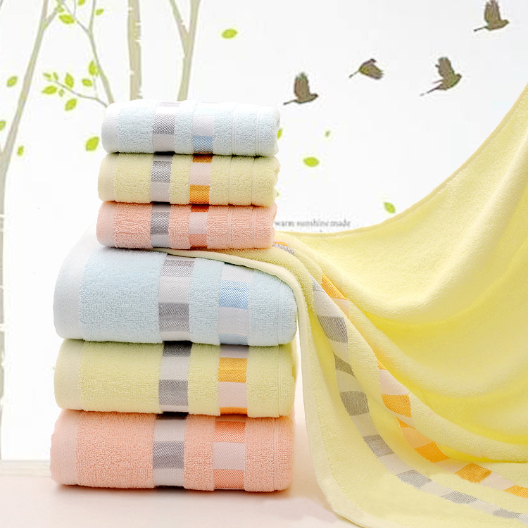YJM-01【350กรัม】 ขนาด 140x70 ซม. ผ้าเช็ดตัวผ้าCotton ผ้าเช็ดตัว ผ้าขนหนู ผ้าคอตตอน100% สีน่ารัก