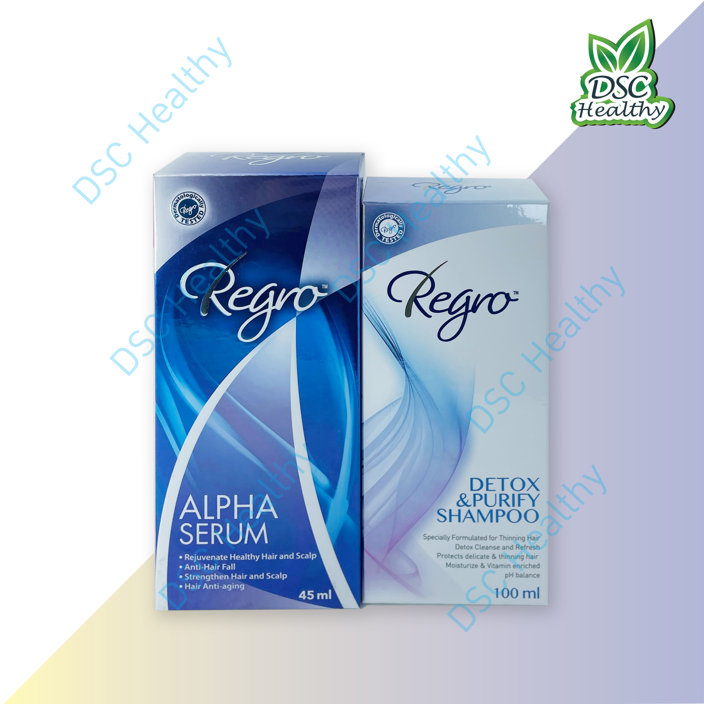Regro ALPHA SERUM 45ml + Regro DETOX & PURIFY SHAMPOO 100 ml