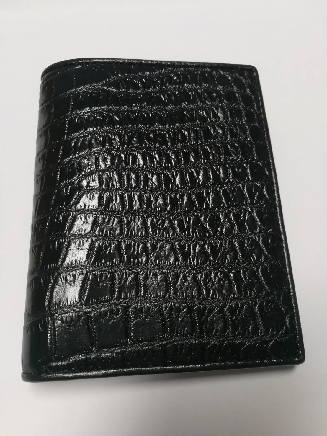 กระเป๋าหนังจระเข้แท้ทรงตั้ง หนังท้อง