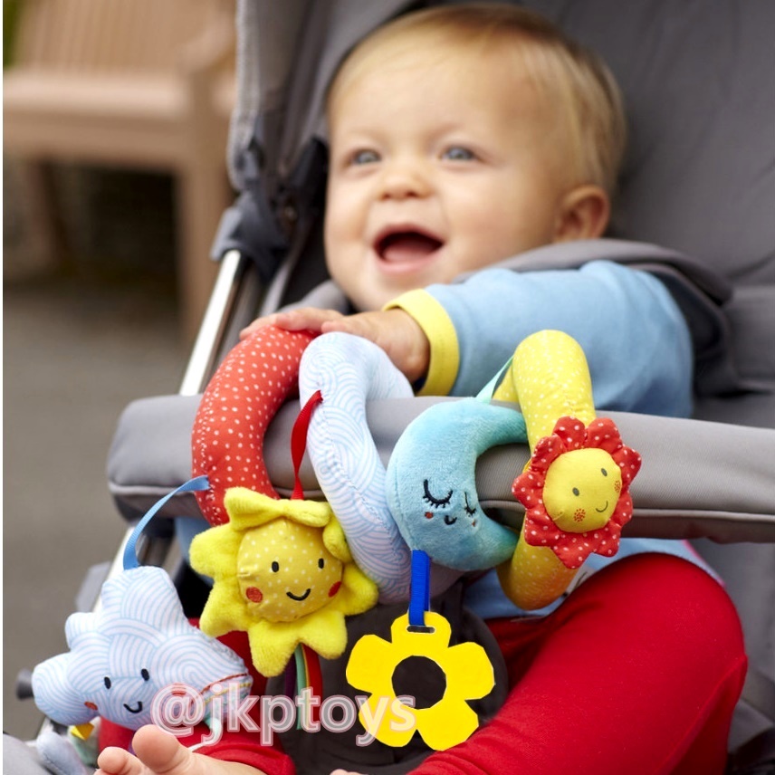 JJOVCE ตุ๊กตาพันขอบเตียง ลายท้องฟ้า ตุ๊กตาโมบาย โมบายเกลียว ลายพระจันทร์