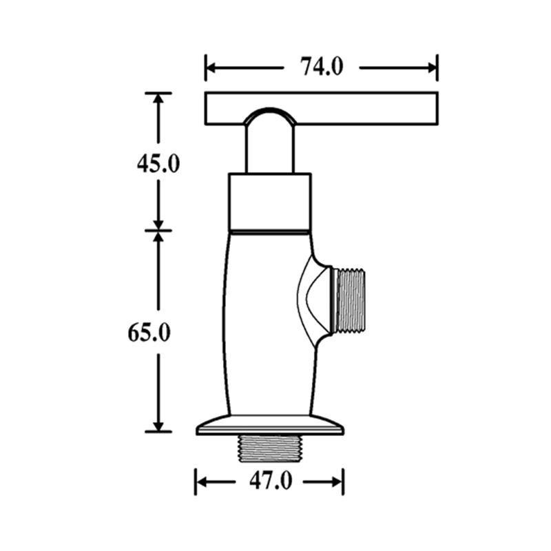DUSS วาล์วลอยทองเหลือง รุ่น BL3 ขนาด 5 x 11 x 5 ซม. สีโครมเมี่ยม ทนทาน น้ำไม่รั่วซึมง่าย ดีไซน์สวยโดดเด่น
