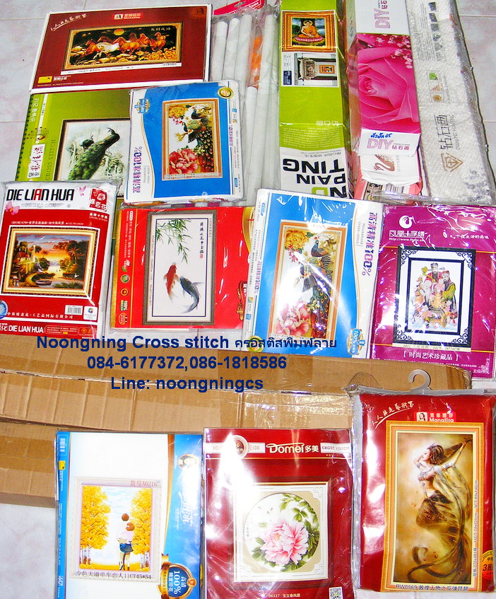 คู่รักนาฬิกาทราย ชุดปักครอสติช พิมพ์ลาย ครอสติสจีน งานฝีมือ DIY