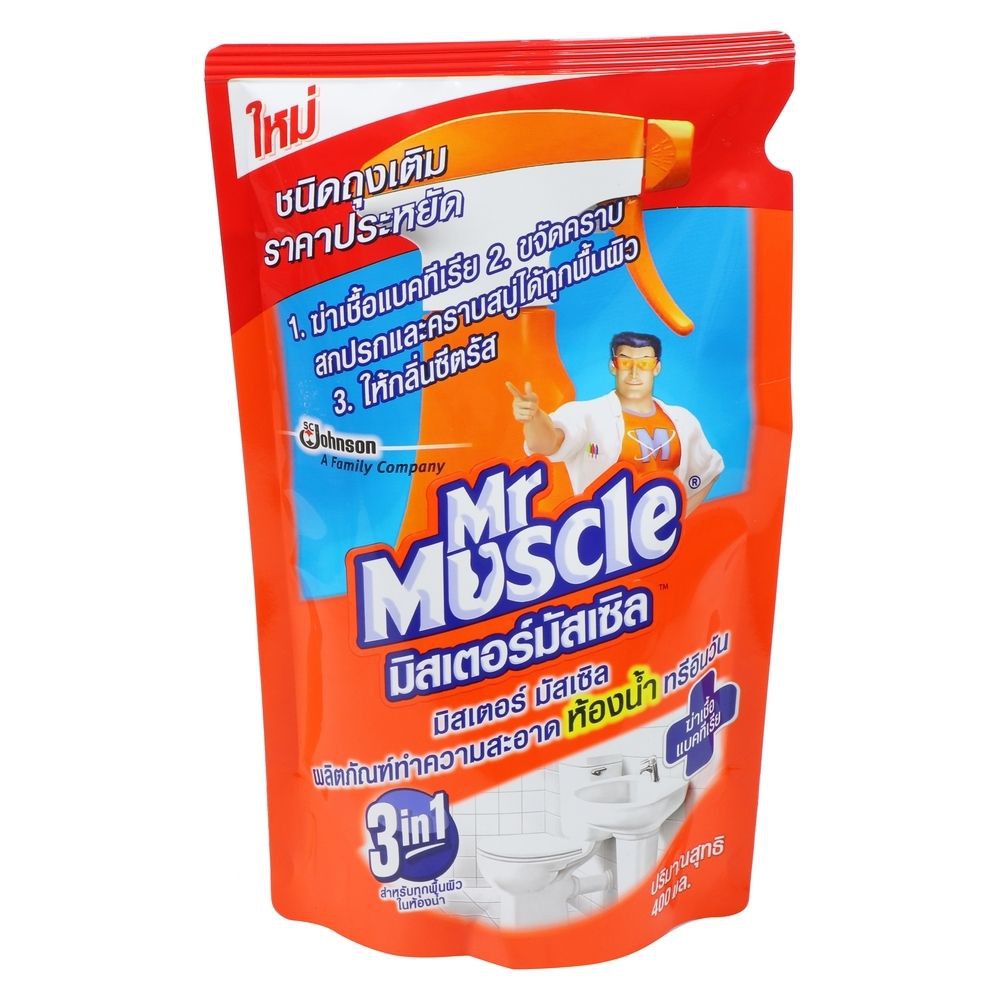 รีฟิลน้ำยาทำความสะอาดพื้น MR.MUSCLE 400 มล. น้ำยาทำความสะอาดอื่นๆ