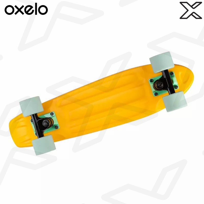 OXELO สเก็ตบอร์ดครุยเซอร์รุ่น Yamba 100 (สีเหลือง/เขียว)