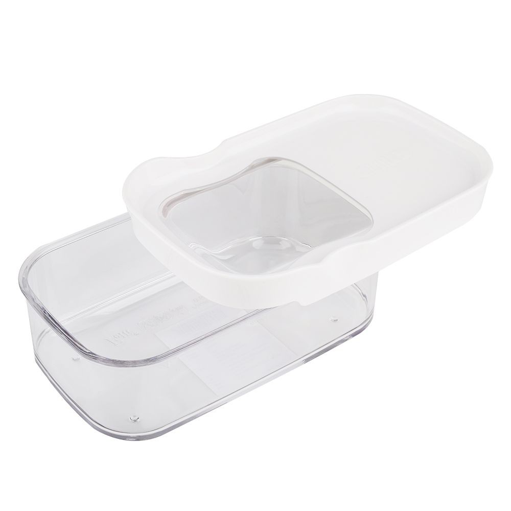 กล่องอาหารเหลี่ยมฝาสไลด์ LOC-TITE 0.5 ลิตร สีขาว FOOD CONTAINER SLIDE LOC-TITE 0.5L WHITE