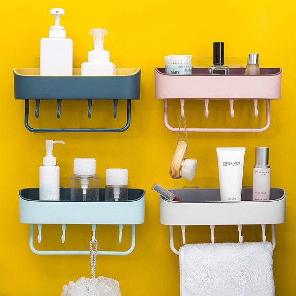 🧽🛁🧼🎉ชั้นวางของใช้ในห้องน้ำ สีสันสดใส ประดับห้องน้ำให้ไฉไล ฝุดๆ