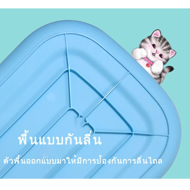 #P007 ห้องน้ำแมว พร้อมที่ตักทราย ห้องน้ำแมวทรงโดม มีฝา ทราย