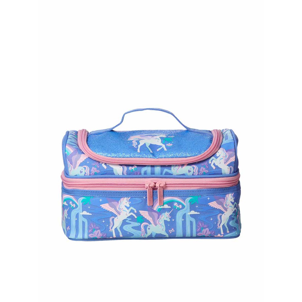 Smiggle กระเป๋าใส่กล่องข้าว คอลเลกชั่น Far ลายยูนิคอร์น สีน้ำเงิน
