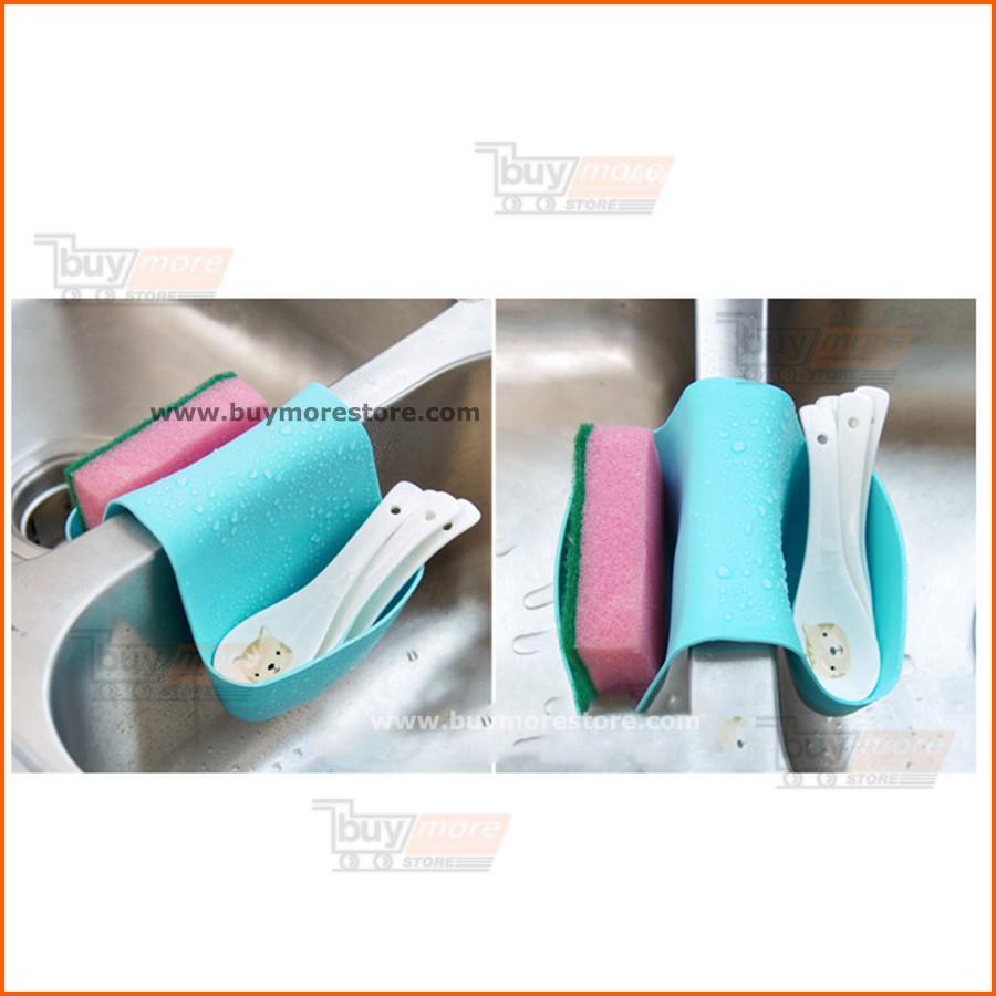 ที่วางสก๊อตไบร์ท *แขวนกลางซิงค์* ที่แขวนสก๊อตไบร์ท ที่วางฟองน้ำ อุปกรณ์ทำความสะอาดเล็ก ๆ