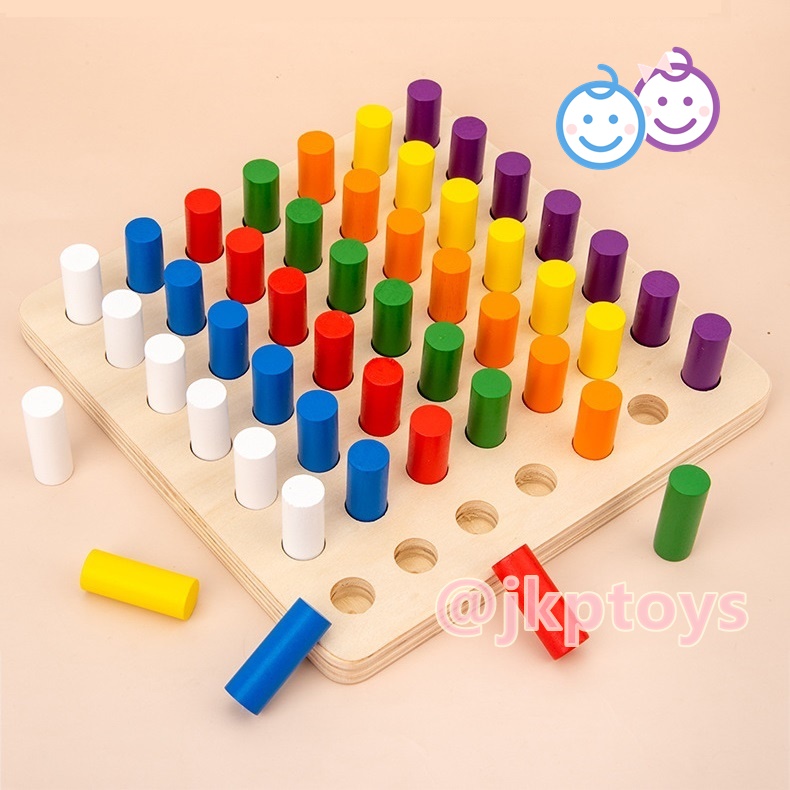 บล็อคไม้ ของเล่นไม้แนวMontessori ของเล่นเสริมพัฒนาการ