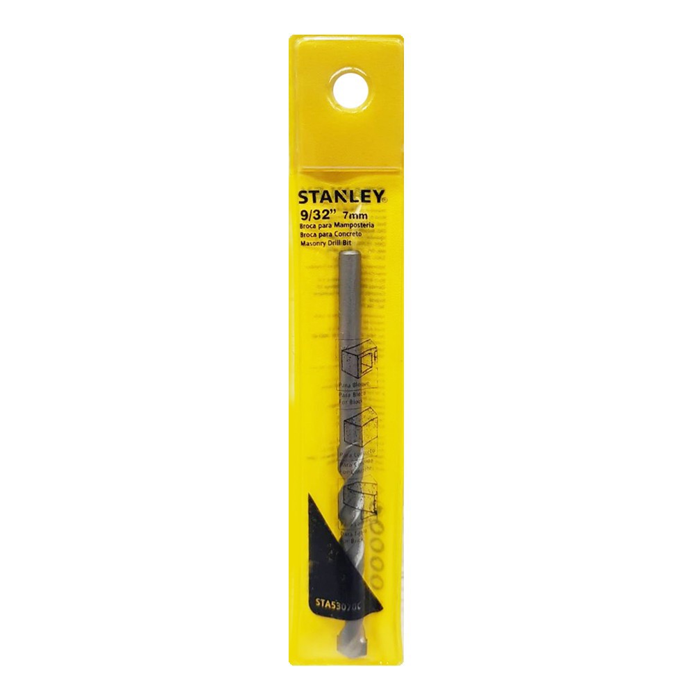 เครื่องมือช่าง สว่าน ดอกสว่าน ดอกเจาะคอนกรีตก้านกลม STANLEY 9/32นิ้วX4นิ้ว CONCRETE DRILL BIT STANLEY 9/32"X4"