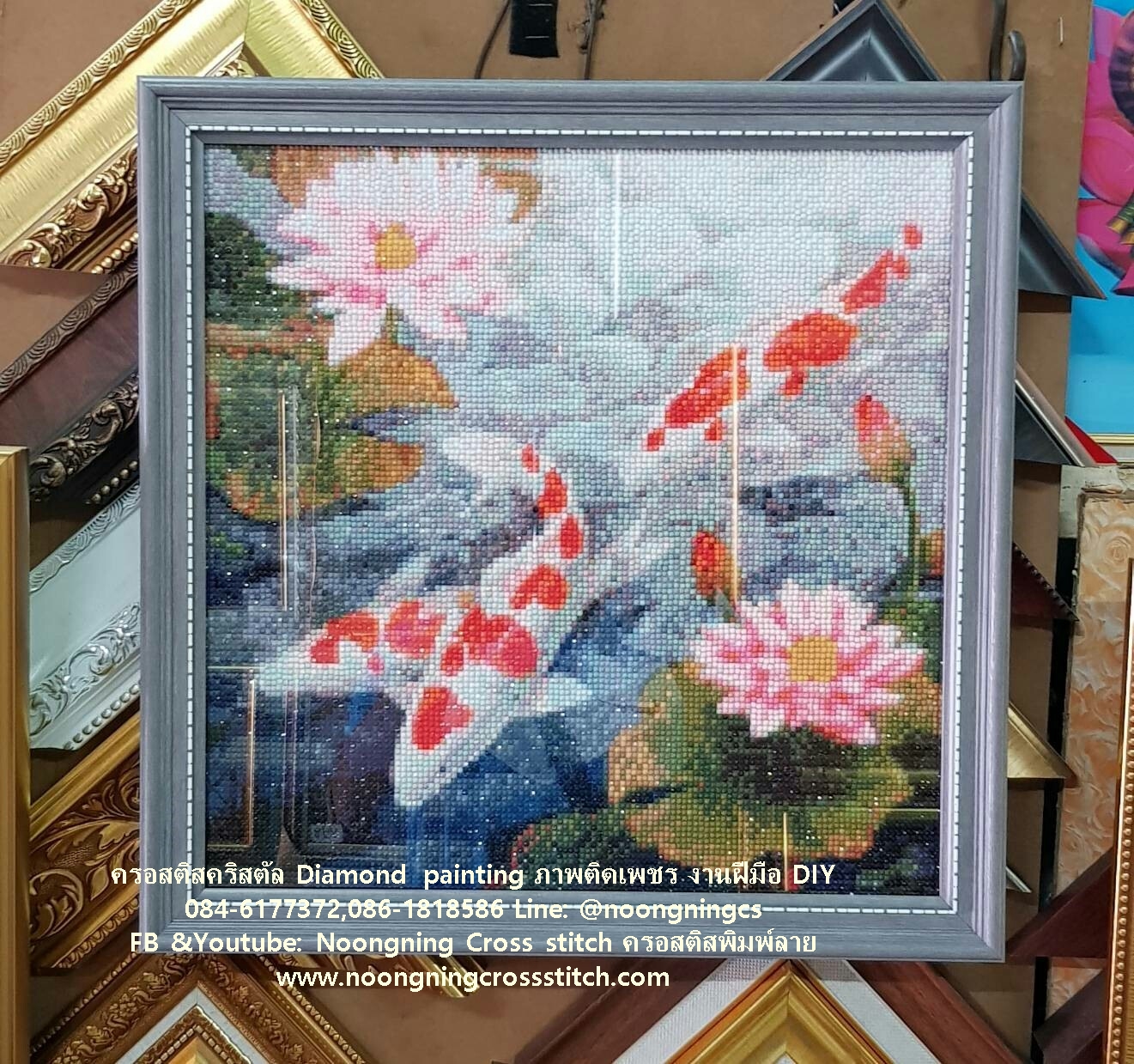 เจ้าแม่กวนอิม ครอสติสคริสตัล Diamond painting โมเสก ภาพติดเพชร งานฝีมือ DIY