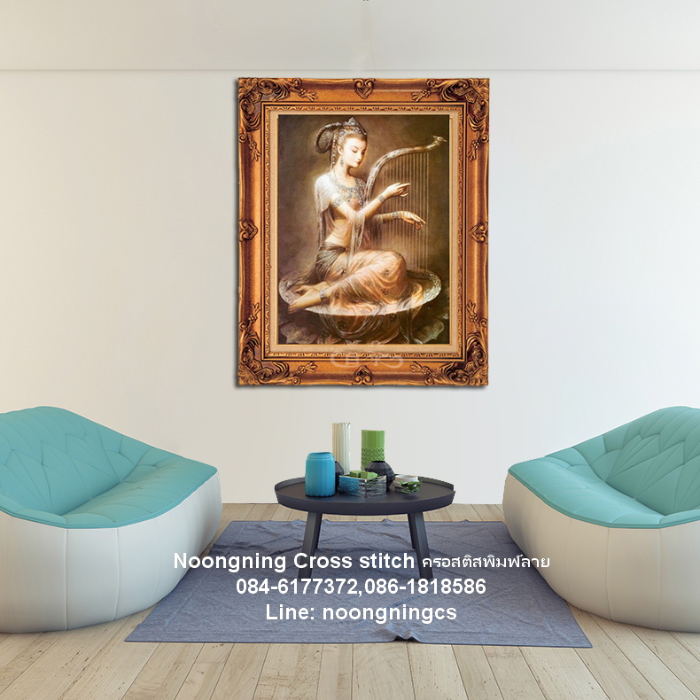 ตัวอักษรจีน ชุดปักครอสติช พิมพ์ลาย ครอสติสจีน งานฝีมือ DIY