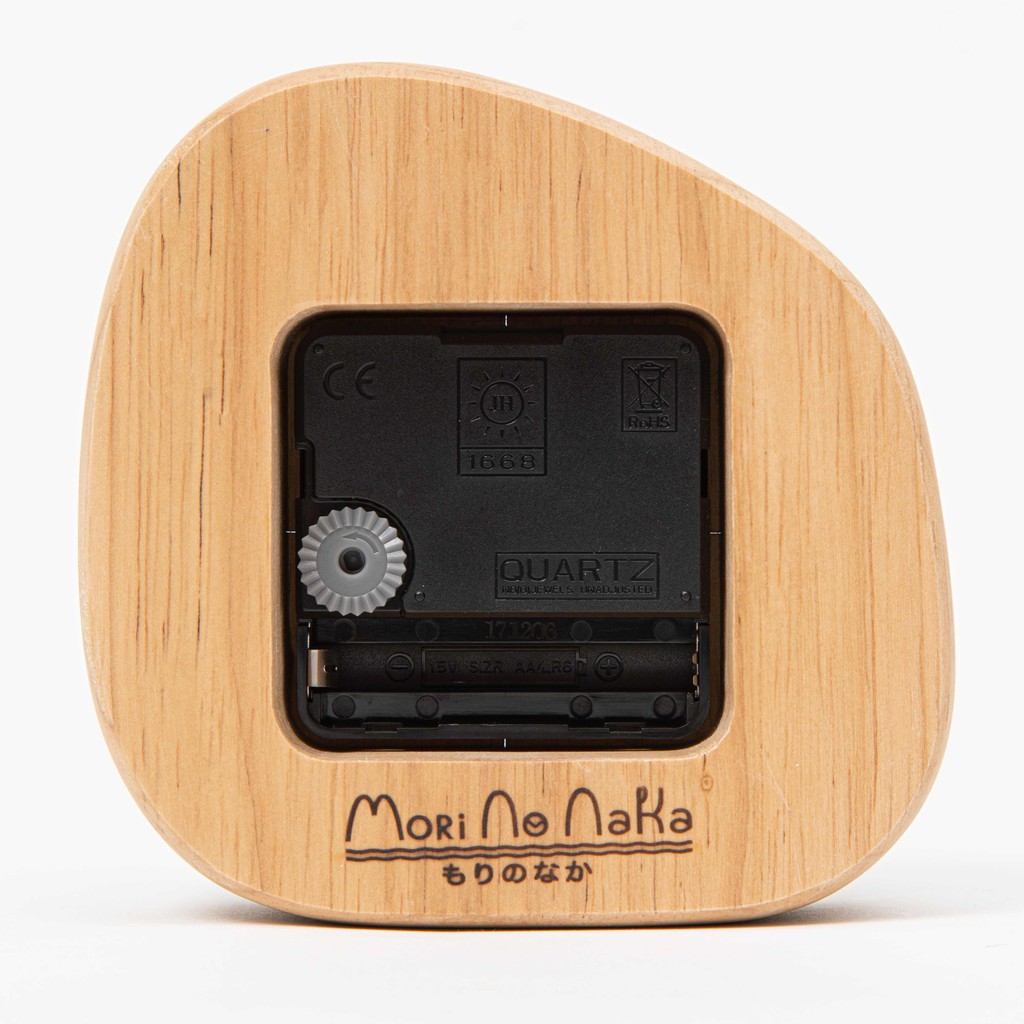 Mori No Naka นาฬิกาตั้งโต๊ะ นาฬิกาไม้ เดินเงียบ FREEFORM TABLE CLOCK จากไม้แท้ธรรมชาติ