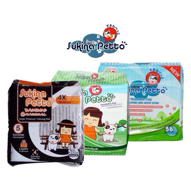 Sukina Petto แผ่นรองซับ อย่างหนา มีสติ๊กเกอร์ S,M,L