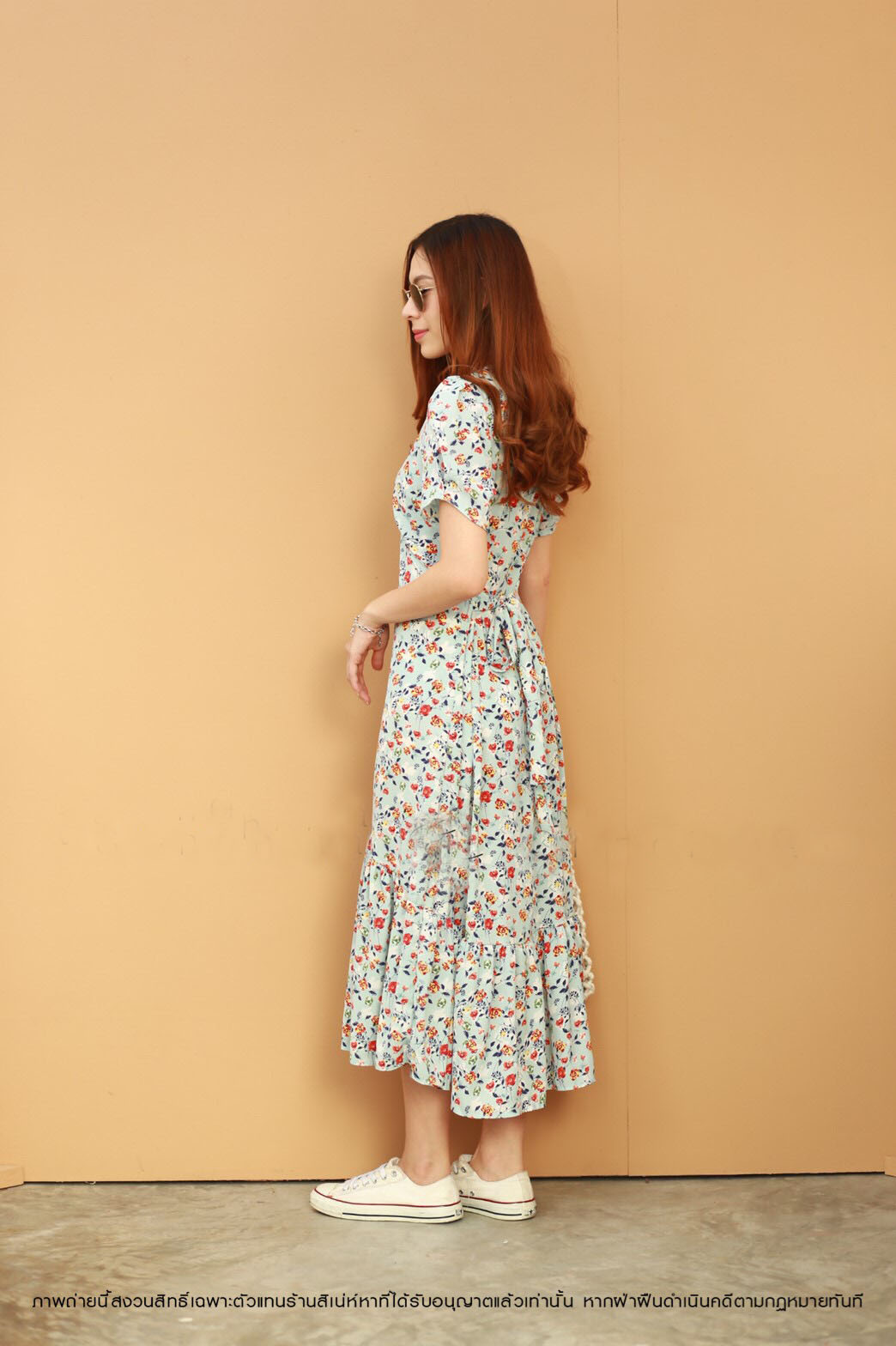 MD0040 เดรสแฟชั่น ชุดเดรสยาว แม็กซี่เดรส Maxidress ลายดอก Maxxi Dress