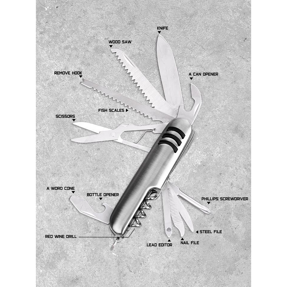!!สินค้าขายดี!! 11-in-1 มีดพับอเนกประสงค์ 11-in-1 Multi-Functional Pocket knife