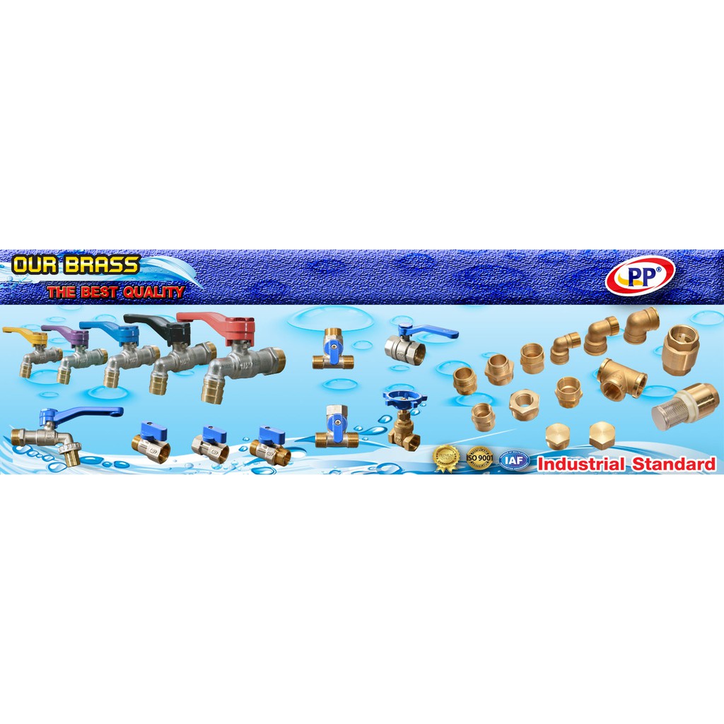 ข้อต่อทองเหลือง ข้อต่อตรง ผ*ม <เกลียวนอก-เกลียวใน> WOG (ประปา/น้ำมัน/ลม/แก๊ส)