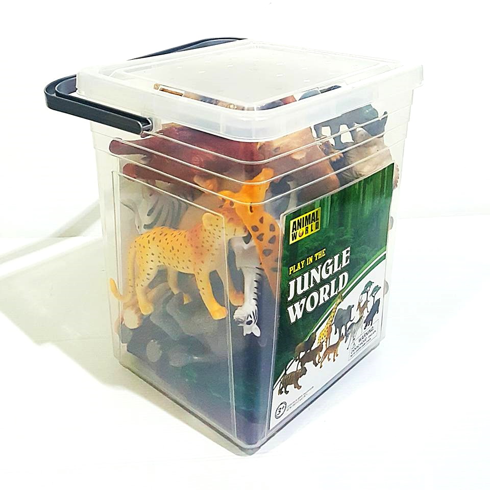 โมเดลพลาสติกเกรดดี ลายสัตว์ป่า จำนวน 25 ชิ้น