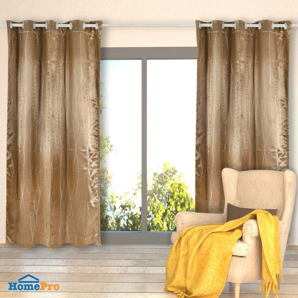 ผ้าม่าน EYELET CHILD FREEDOM STYLE MOANA UV 140X220 ซม. สีทอง ผ้าม่านประตู CURTAIN ผ้าม่านและมู่ลี่