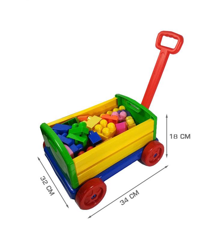 รถลากบล๊อคต่อ ชิ้นใหญ่มาก 30ชิ้น